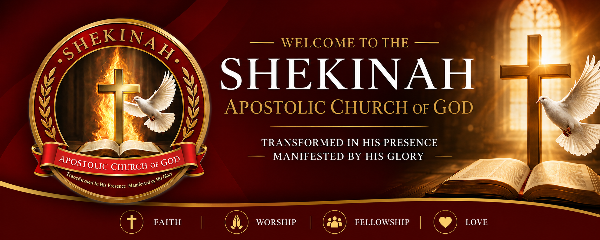 Shekinah Apostolic Church Of God Banner